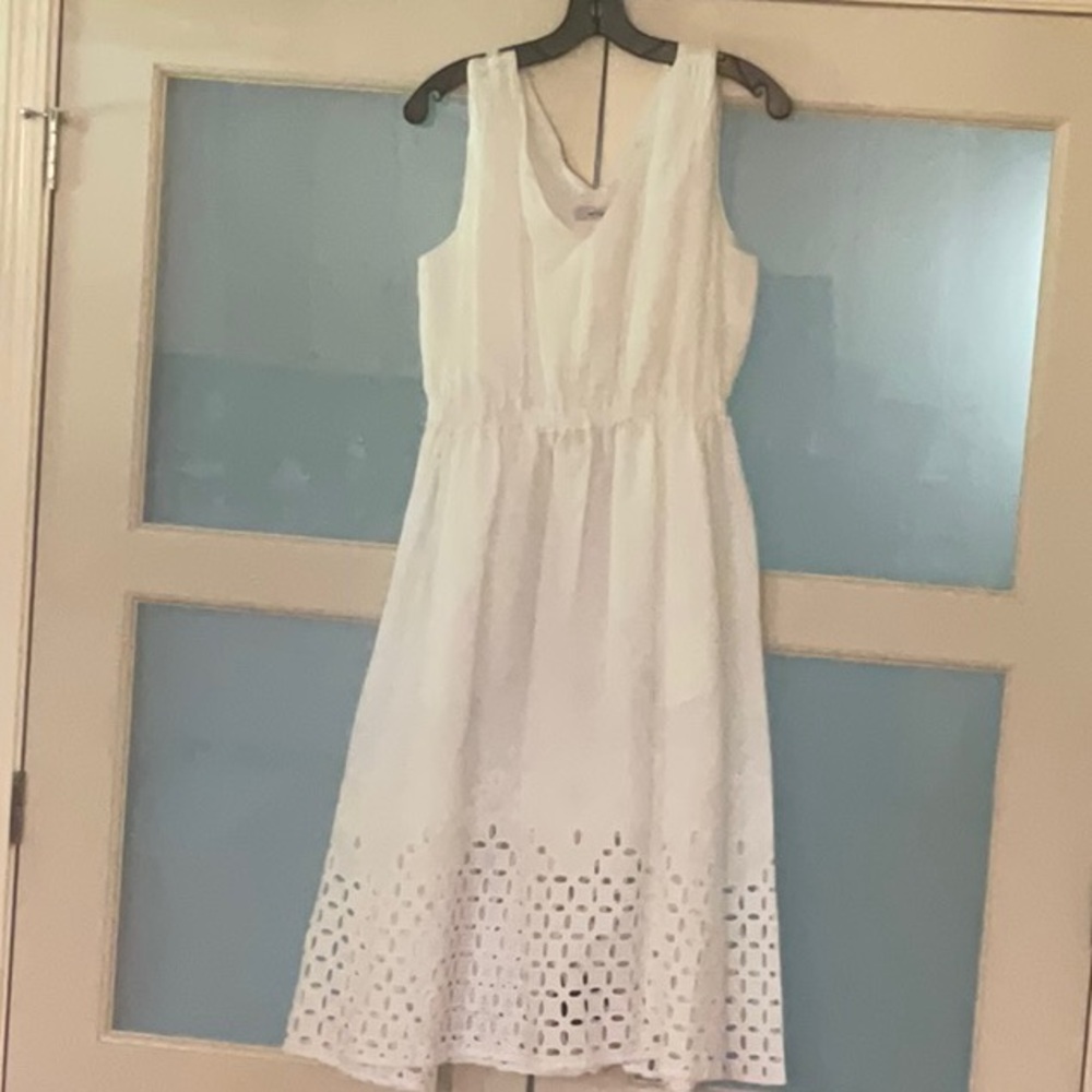 Elegant White Sleeveless  Tyler Boe Dress